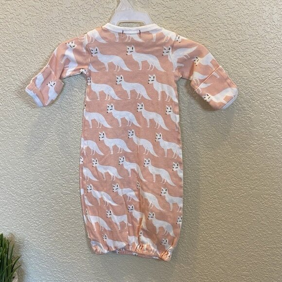 Milkbarn Pink White Fox Baby Infant Sleep Sack Gown 0-3 Mo - Picture 3 of 3